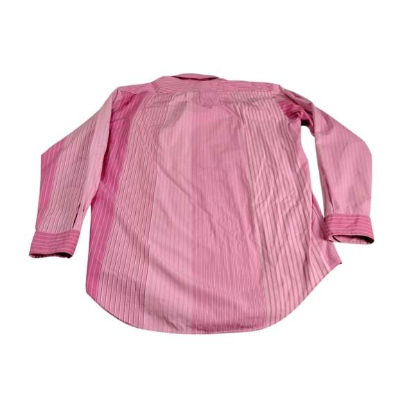 Ralph Lauren Pink and White Plaid Casual Button Down Shirt with Logo, 15 1/2 M - Picture 2 of 9